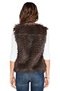 view 4 of 5 Duda Faux Fur Vest in Brown Multi