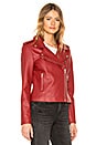 view 2 of 4 Just Ride Faux Leather Jacket in Brick Red