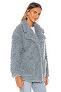 view 3 of 5 Warmings Signs Faux Fur Coat in Dusty Blue