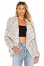 view 1 of 4 Come Cozy Faux Fur Jacket in Silver Grey