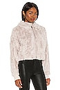 view 2 of 4 Just Fuzz Faux Fur Jacket in Light Tan