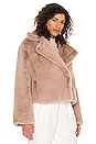 view 2 of 4 Big Time Plush Faux Fur Jacket in Light Taupe