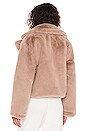view 3 of 4 Big Time Plush Faux Fur Jacket in Light Taupe