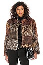 view 1 of 4 Patch My Drift Faux Fur Jacket in Multi