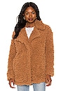 view 2 of 5 What's The Fuzz About Faux Fur Coat in Camel