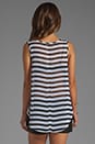 view 2 of 4 Kellyn Stripe CDC Tank en Black/Optic White in Black & Optic White