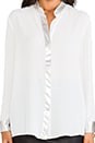 view 4 of 6 Wheeler Lame Trim Blouse in Dirty White