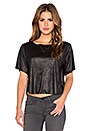 view 1 of 3 Fletcher Faux Suede Top in Black
