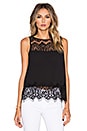 view 1 of 3 Eunice Lace Tank in Black