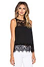 view 2 of 3 Eunice Lace Tank in Black