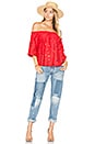 view 5 of 5 Jack by Steve Madden Oregano Top in Rococo Red