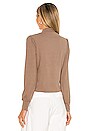 view 3 of 4 Mock Paper Scissors Top in Taupe