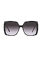 view 1 of 3 LUNETTES DE SOLEIL B. MONOGRAM in Black & Dark Grey Gradient