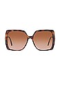 view 1 of 3 LUNETTES DE SOLEIL B. MONOGRAM in Light Havana & Warm Brown Gradient