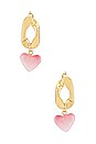 view 1 of 2 Amour Chain Drop Earrings in Rose Quartz