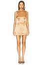 view 1 of 3 Kobe Square Neck Mini Dress in Honey