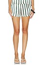 view 1 of 7 Cannes Silk Short in Forest Stripe
