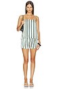 view 6 of 7 Cannes Silk Short in Forest Stripe