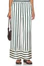 view 1 of 6 Cannes Silk Pant in Forest Stripe
