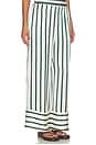 view 2 of 6 Cannes Silk Pant in Forest Stripe