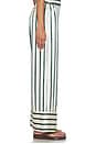 view 3 of 6 Cannes Silk Pant in Forest Stripe