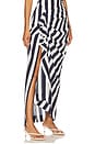 view 3 of 7 Orta Silk Draped Skirt in Navy Stripe