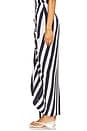 view 4 of 7 Orta Silk Draped Skirt in Navy Stripe
