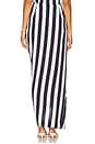 view 5 of 7 Orta Silk Draped Skirt in Navy Stripe