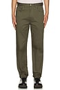 view 3 of 5 Lightweight Stretch Chino in Uniform Green