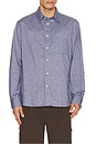 view 1 of 4 Nevis Authentic Textured Shirt in Navy Marl
