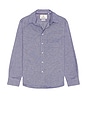 view 5 of 4 Nevis Authentic Textured Shirt in Navy Marl