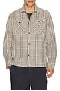 view 1 of 5 Alderney Houndstooth Overshirt in Whisper White