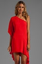 view 1 of 5 One Shoulder Dress in Bright Red