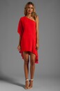 view 2 of 5 One Shoulder Dress in Bright Red