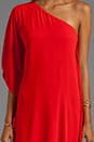 view 5 of 5 One Shoulder Dress in Bright Red