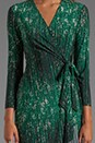 view 5 of 6 Adele Wrap Dress in Amazon Green Combo