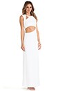 view 2 of 4 ROBE LONGUE À DÉCOUPES KIMORA in White