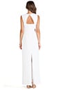 view 3 of 4 ROBE LONGUE À DÉCOUPES KIMORA in White