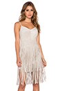view 1 of 4 Fringe Dress in Light Stone