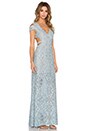 view 3 of 4 Ava Cut Out Gown in Blue Frost Combo
