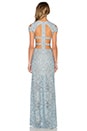 view 4 of 4 Ava Cut Out Gown in Blue Frost Combo
