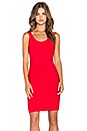 view 1 of 4 Caspar Zip Back Dress in Red Berry