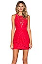 view 1 of 4 Hanah Lace Dress in Burnt Red