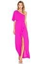 view 1 of 3 Secha One Shoulder Maxi Dress in Magenta