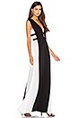 view 2 of 3 Colorblock Gown in Black Off White Combo