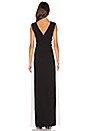 view 3 of 3 Colorblock Gown in Black Off White Combo