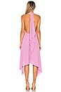 view 3 of 4 Drape Back Dress in Bright Orchid