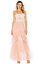 view 1 of 3 Oly Long Tulle Gown In Bare Pink in Bare Pink