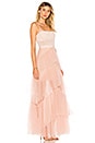 view 2 of 3 Oly Long Tulle Gown In Bare Pink in Bare Pink