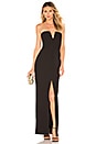 view 1 of 3 Strapless High Slit Gown in Black